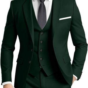 Men's Suit 3 Pieces Slim Fit Formal Business Wedding 2 Buttons Blazer Vest Pants Set Tuxedo