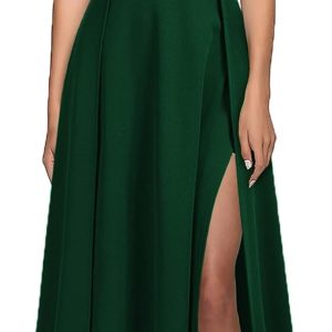 Women Halter Neck Sexy Split Cocktail Party Maxi Long Formal Dress