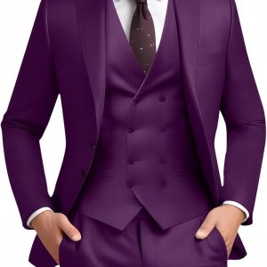 Suit for Men Wedding Slim Fit 3 Piece Set Blazer Jacket Vest Pants Tuxedo Suits for Groomsmen Business Prom Party Sport Coat