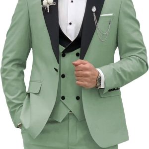 Men's Tuxedo Suit 3 Piece Slim Fit Suit for Men Tuxedo for Men Wedding Party Dinner Prom