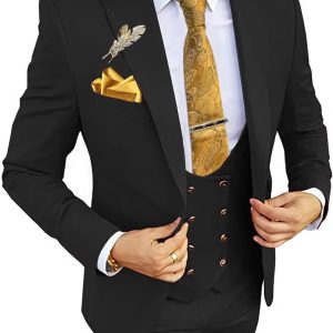 3 Piece Men's Suits Slim Fit Suits for Men Wedding Tuxedo Prom Suit Formal Business