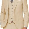 Mens Suit 3 Piece Slim Fit Suit for Men Formal Business Suit Wedding Groom Prom Tuxedo Dinner Party