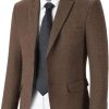 Retro Tweed Men's Suit Jackets Herringbone Slim Fit Sport Coats Blazer Prom Business Casual Men Tux Jacket Wedding Blazers