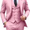 Mens Suit Slim Fit 3 Piece Double Breasted Suit Men Formal Tuxedo Set Casual Wedding Prom Groom Suits
